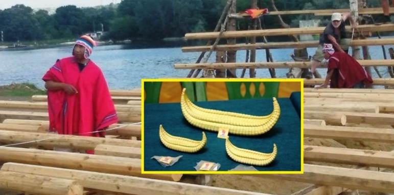 Индианци строят тръстиков кораб край Белослав